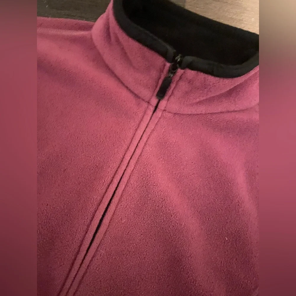 Eddie Bauer Raspberry Fleece Jacket - Picture 3 of 4